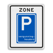Verkeersbord RVV E09zb  - Parkeerzone vergunninghouders