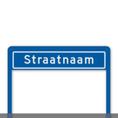 Straatnaamportaal 1200mm breed, 1 regelig