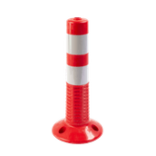 Balise flexible ComeBack en caoutchouc - rouge/blanc reflex - Ø80mm