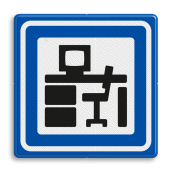 Verkeersbord BW101 met pictogram kantoor(pand)