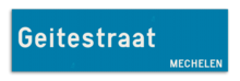 Straatnaambord Mechelen