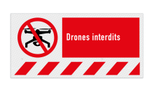 Panneau ou autocollant - Drones interdits