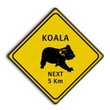 Verkeersbord Australië - KOALA