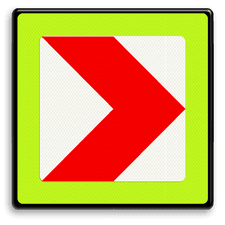 Verkeersbord RVV BB12rf - fluor rand