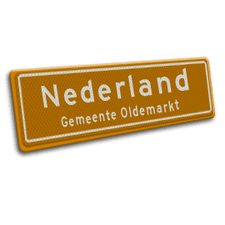 Naambord 1240x520 mm RVV H01b NEDERLAND