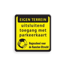 Tekstbord  met zwarte tekst of LOGO