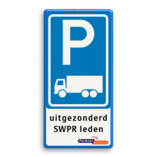 Verkeersbord RVV E08c - 3txt - logo