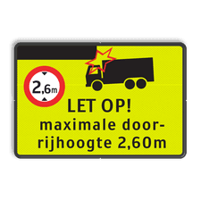 Verkeersbord RVV C19 + 3 txt + picto