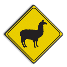 Verkeersbord Australië - LAMA