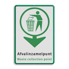 Informatiebord - Afval inzamelpunt - reflecterend