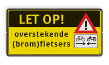 Verkeersbord 1180x600 - fietsers oversteken