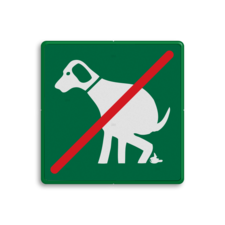 Verkeersbord - geen honden uitlaten