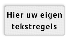 Onderbord RVV wit/zwart eigen tekst - Ecotap