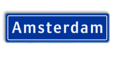 Komgrensbord 1240x340 mm RVV H01a - Amsterdam - Start bebouwde kom