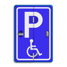 Parkeerbord met klap en 2 verschillende figuraties