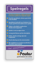 Informatiebord spelregels + logo full-colour opdruk