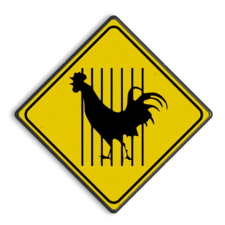 Verkeersbord Australië - ROOSTER