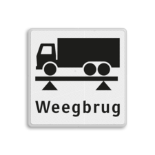 Verkeersbord RVV OBD08 Onderbord - weegbrug