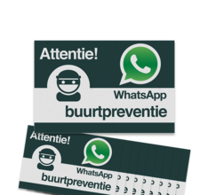 WhatsApp Buurtpreventie Reflecterende stickers (set 10 stuks) - L209wa