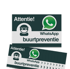 WhatsApp Buurtpreventie Reflecterende stickers (set 10 stuks) - L209wa