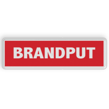 Brand bord met tekst brandput - reflecterend