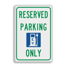 Parkeerbord RESERVED PARKING - EV - ONLY