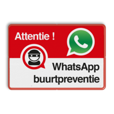 WhatsApp Attentie Buurtpreventie Informatiebord - 002 - L209wa