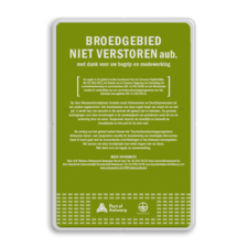 Informatiebord broedgebied niet versturen - reflecterend