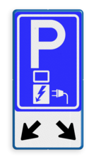 Verkeersbord RVV E08o - oplaadpunt + pijlen - BE04b