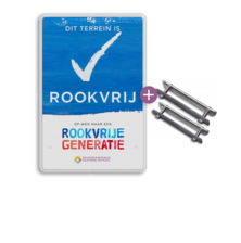 Informatiebord + hekmontage ROOKVRIJE GENERATIE Schoolterrein