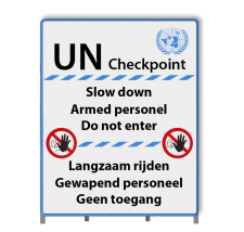 Informatiepaneel UN-bord 9905 622 - UN Checkpoint Sign