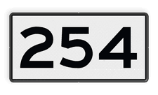 Scheepvaartbord BPR H.1a - Kilometeraanduiding