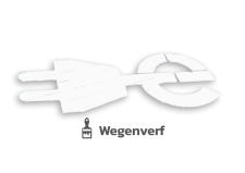 Markering E-laad logo wegenverf