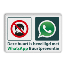 WhatsApp Attentie Buurtpreventie Informatiebord 04 - L209wa