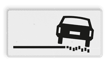 Verkeersbord RVV OB18r - Onderbord - rechts zachte berm