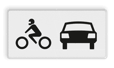 Verkeersbord RVV OB07 - Onderbord - Geldt alleen voor auto's en motoren