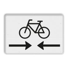 Verkeersbord RVV OB503OB02 - Onderbord - Kruising fietspad