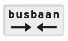 Verkeersbord RVV OB503OB619- Onderbord - Kruising busbaan