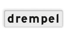 Verkeersbord RVV OB602 - Onderbord - Drempel