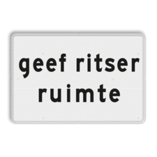 Verkeersbord RVV OB727 - Onderbord - geef ritser ruimte