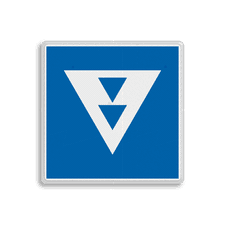 Scheepvaartbord BPR E. 5.10 - Ligplaatsen voor schepen met twee kegels, geen duwvaart zijnde