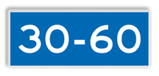 Scheepvaartbord BPR E. 5. 2 - Toestemming ligplaats te nemen binnen de aangegeven meters