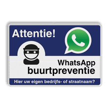 WhatsApp Attentie Buurtpreventie Informatiebord 01 - L209wa-b