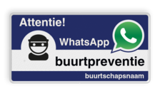 WhatsApp Attentie Buurtpreventie Informatiebord 05t - L209wa