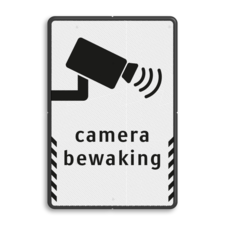 Standaard verkeersbord met camerabewaking