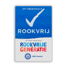 Rookvrij ziekenhuis - Informatiebord - Op weg naar een Rookvrije generatie - met logo ziekenhuis