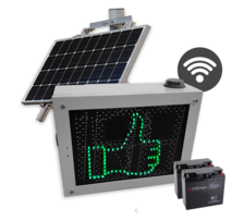 Snelheidsdisplay LED MHP50 solar + lichtmastmontage