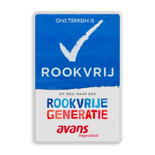 Rookvrije school - Informatiebord - Op weg naar een Rookvrije generatie - met logo