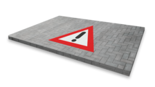 Thermoplast wegmarkering - RVV symbool driehoek