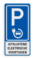 Verkeersbord België - Parkeren elektrisch opladen